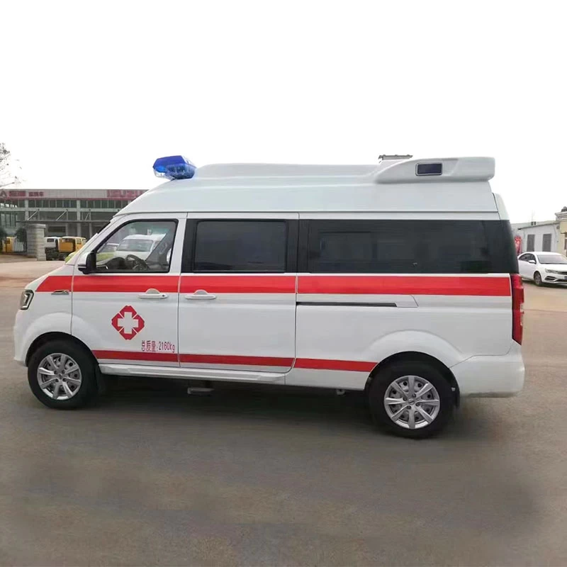 Hot Sale Emergency Ambulance Rescue Van Truck Price Front Side View
