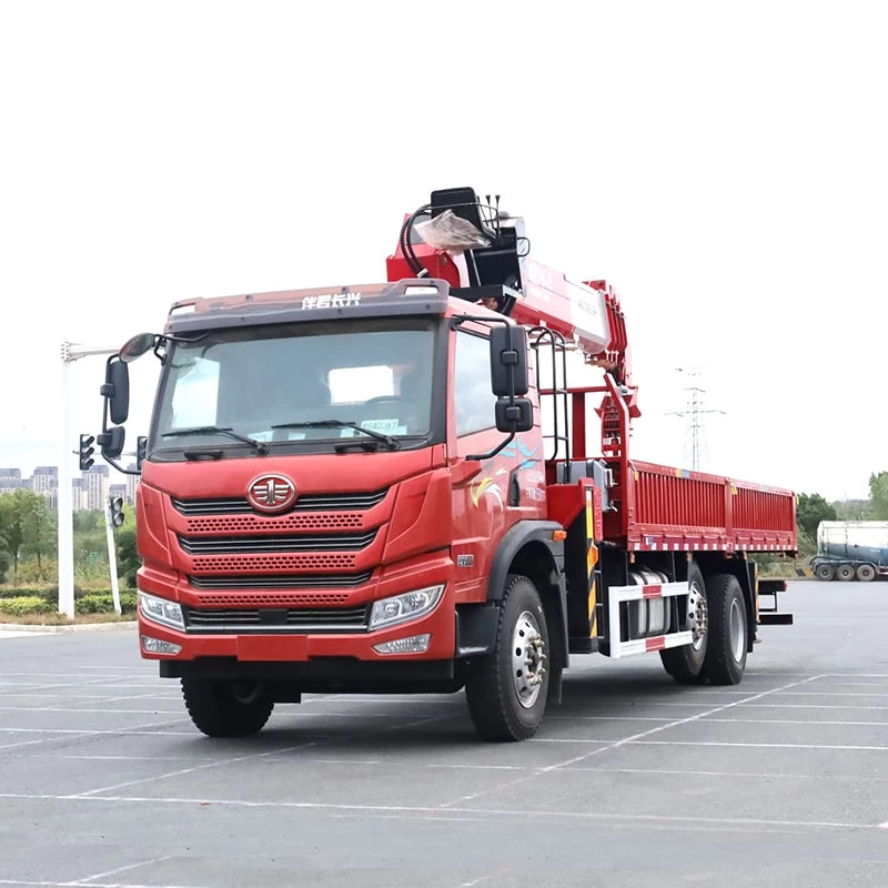 FAW 17.8 meter telescopic boom truck mounted crane Oblique Front View