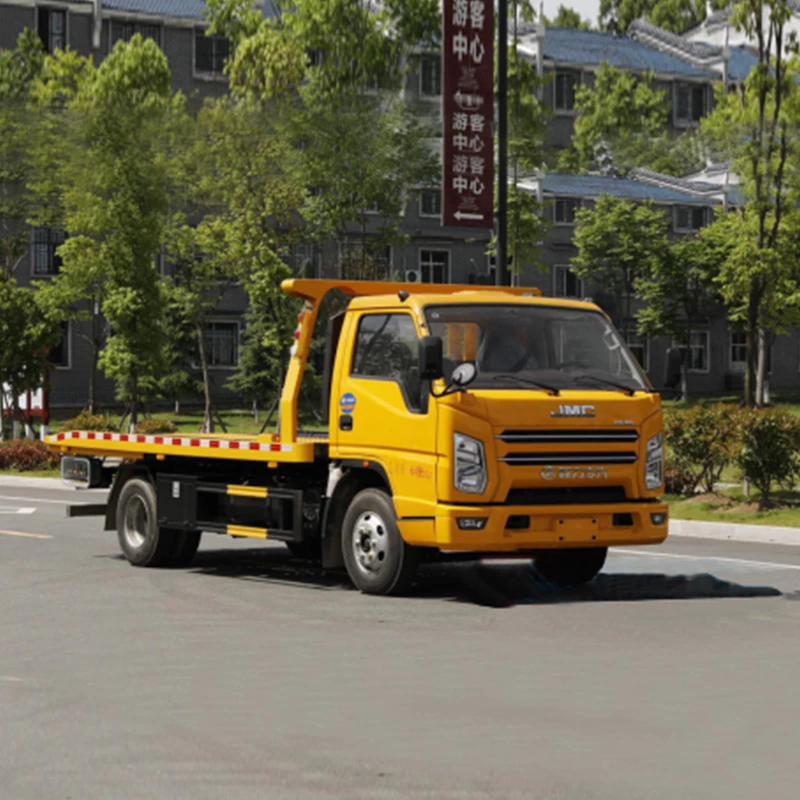 JMC 4x2 hydraulic wrecker tow truck road recovery truck Oblique Front View