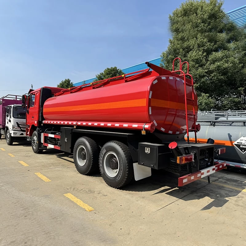 Shacman 20m3 Mobile LPG Gas Tanker LPG Fuel Tank Truck Price Oblique Back Plot
