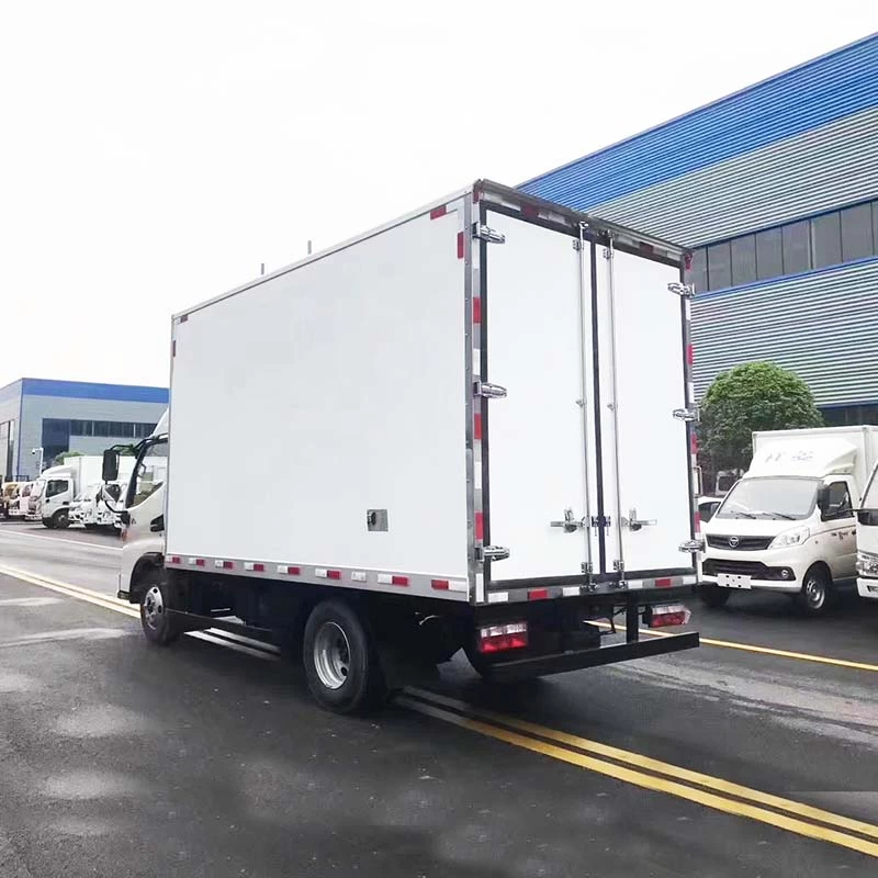 JAC 4x2 Refrigerator Truck 6 Wheels Refrigerated Truck Oblique Back Plot