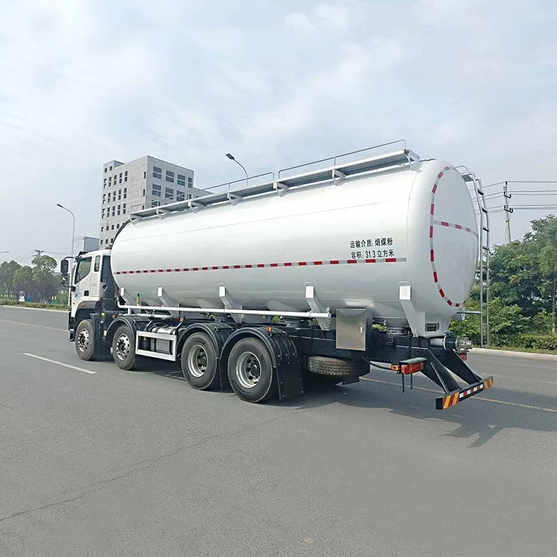 FOTON 8*4 33 cbm powder material transport truck Oblique Back Plot