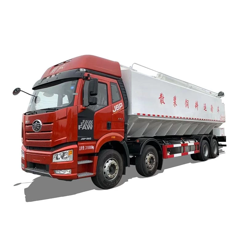 FAW 8*4 pig chicken cattle feed transportation truck Thumbnail 