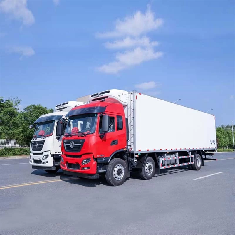 DongFeng 9.6m 6x4 Refrigerated Truck Oblique Front View