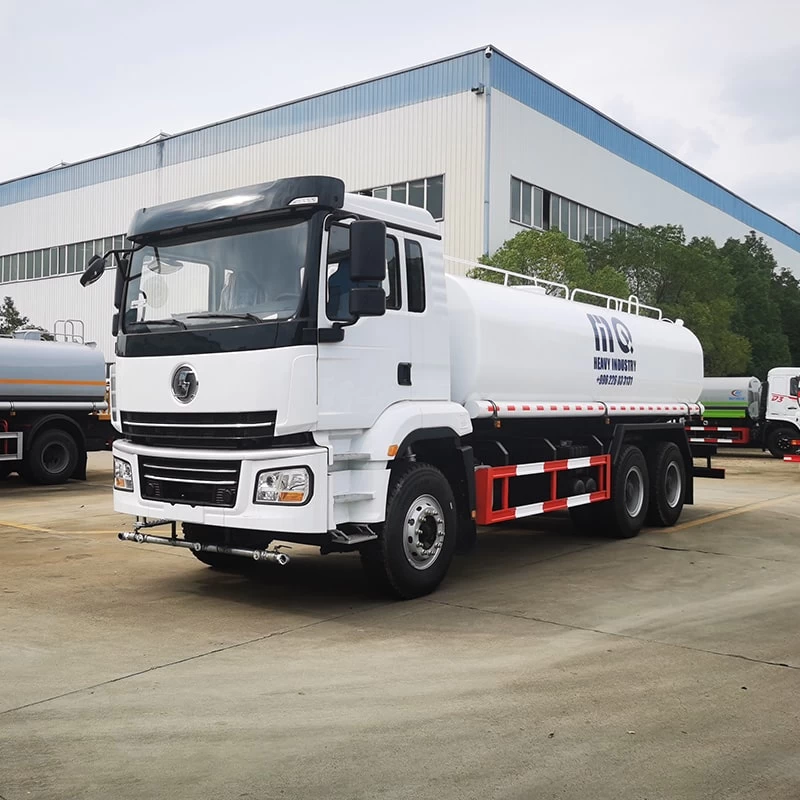 SHACMAN 6 * 4 water tank truck stainless steel water tank Oblique Front View