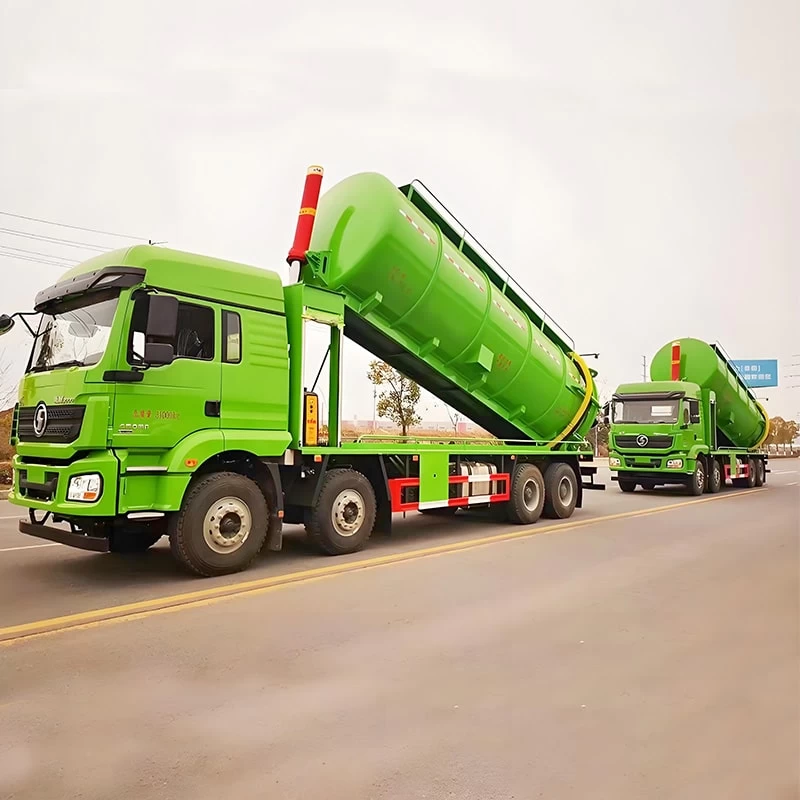 Shacman 8x4 30CBM Vacuum Sewage Suction Truck for Sale Oblique Front View
