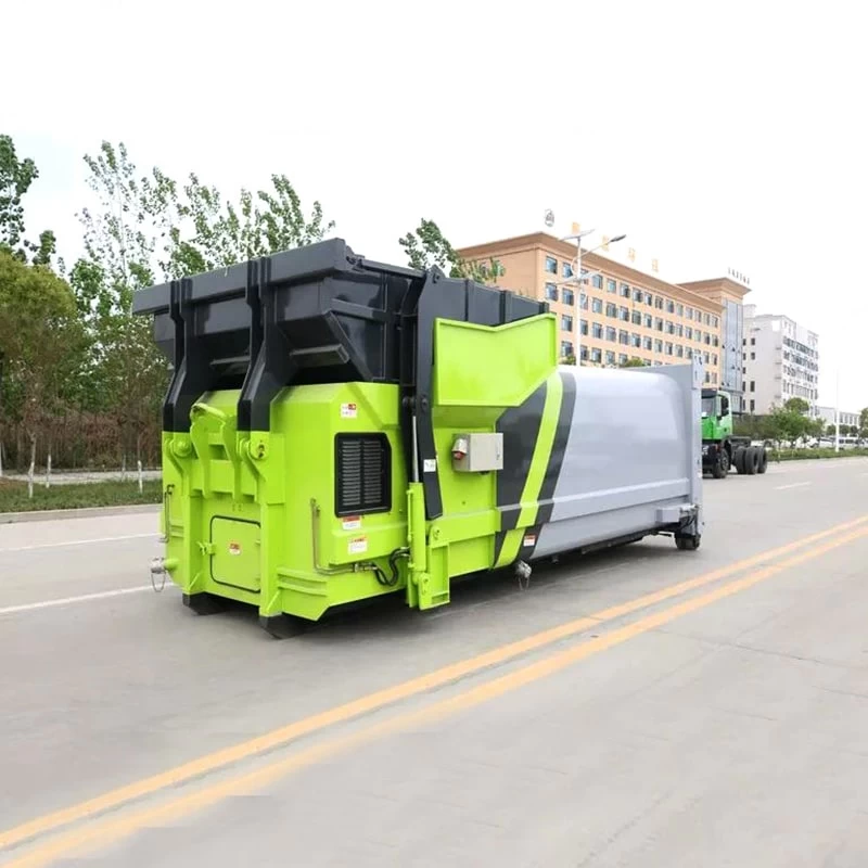 20cbm mobile compressed garbage station hook up garbage trucks Oblique Front View
