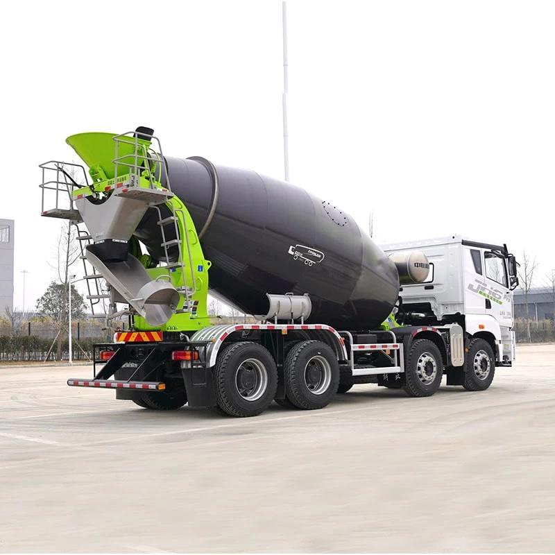 FAW top ranking 8*4 10 m3 cement mixer pump truck Oblique Back Plot