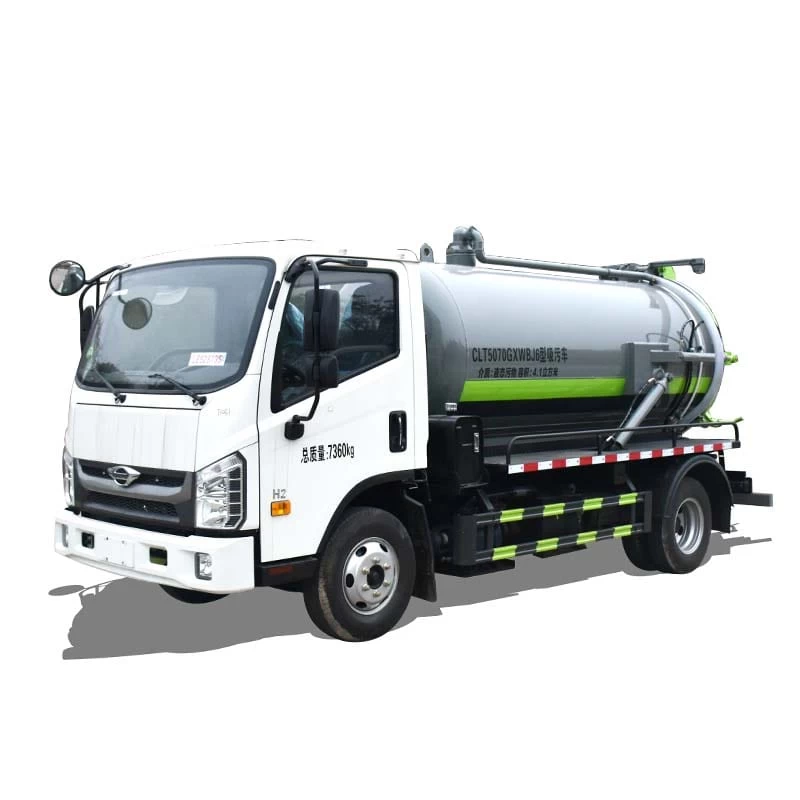 Foton 5 cbm 4×2 cleaning vaccum suction sewage truck Thumbnail 