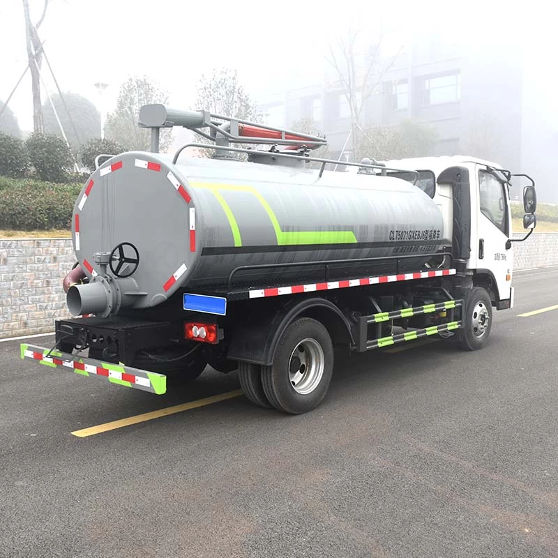 Foton 5500L 115HP toilet septic tank suction truck Oblique Back Plot