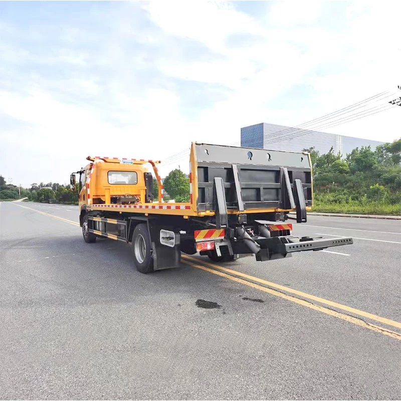 HOWO 10 Ton Tow Truck Wrecker Recovery Truck Oblique Back Plot 