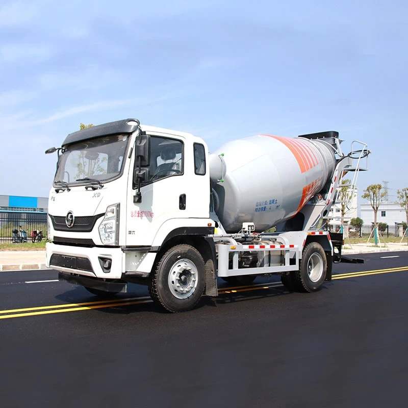 SHACMAN low price 8*4 8m3 concrete mixer truck Oblique Front View
