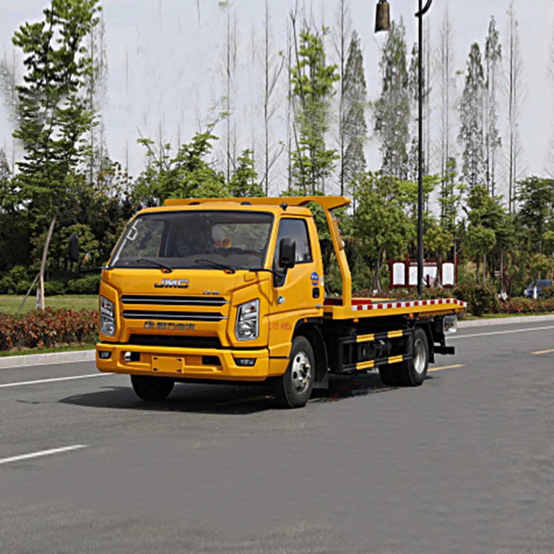 JMC 4x2 hydraulic wrecker tow truck road recovery truck Oblique Front View