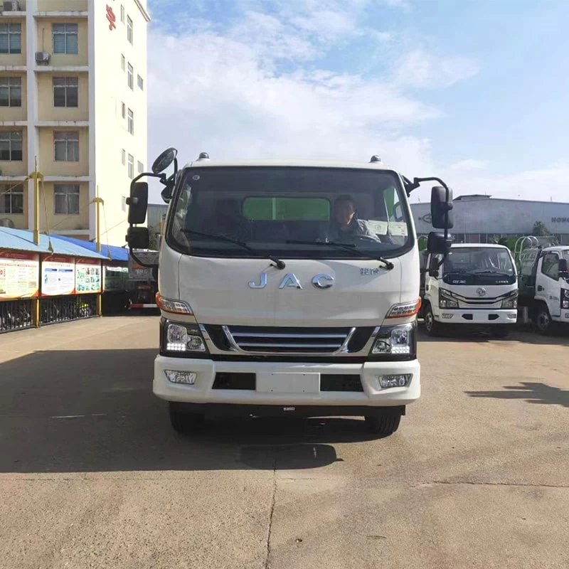 JAC 4*2 4 cbm stainless steel street road sweeper truck Front View