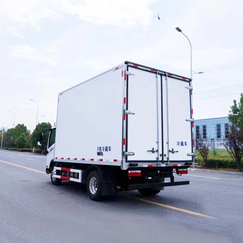 Faw 4x2 frozen food truck freezer refrigerated Oblique Back Plot