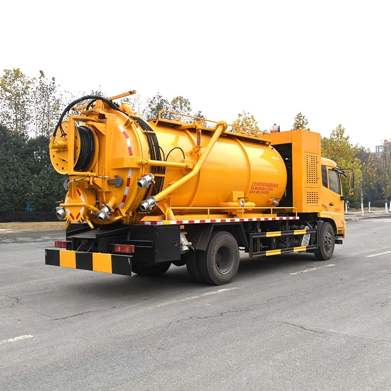 HOWOW 33000 CBM cleaning vaccum sewage suction truck Oblique Back Plot