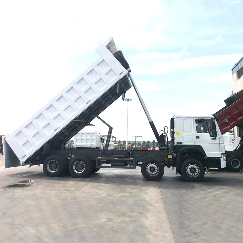 China factory new or used 8*4 12 wheel howo dump truck Front Side View

