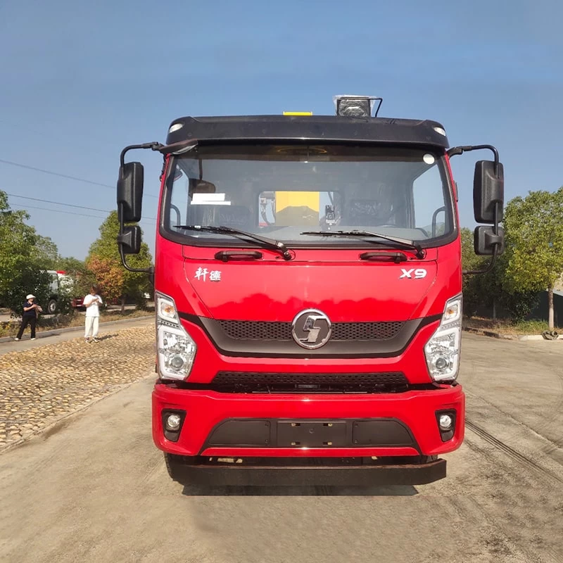Shacman 4x2 Cargo Crane Truck 8 Ton Truck Mounted Crane Front View
