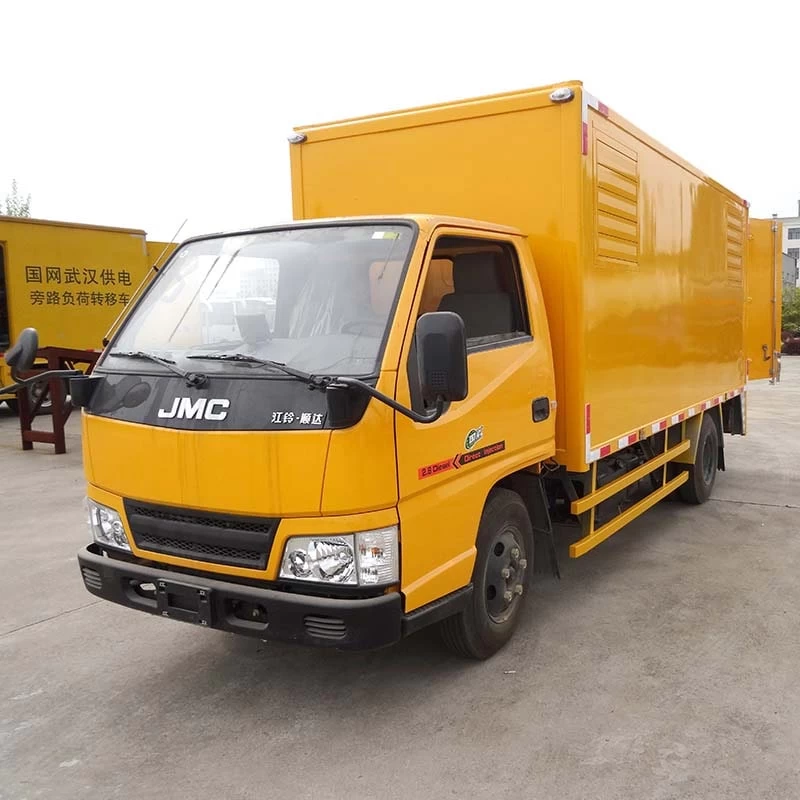 JMC 80kw outdoor night lighting mobile generator truck Oblique Front View