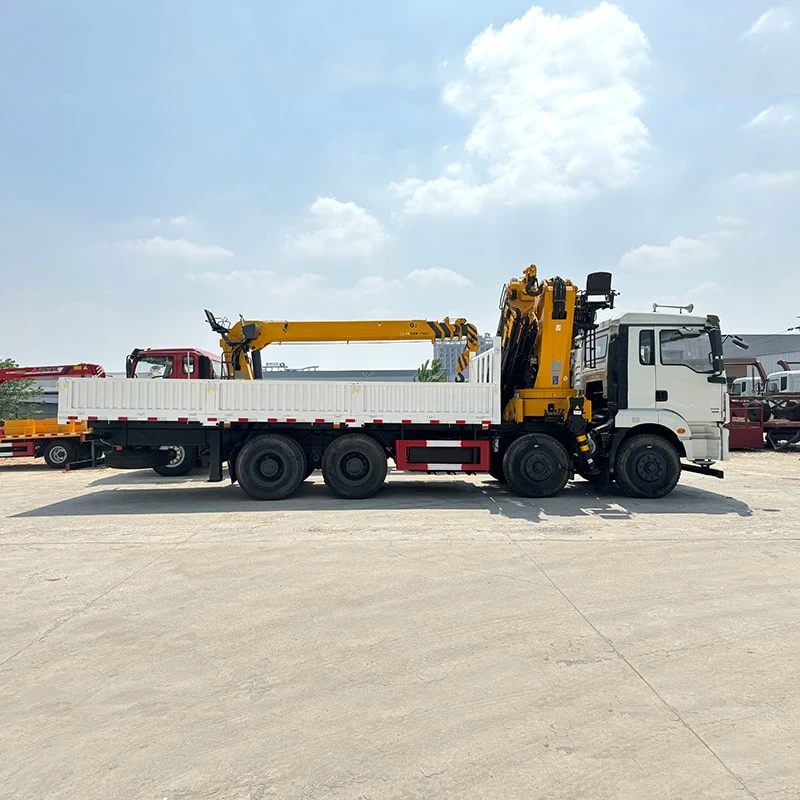 Shacman Heavy Duty 8x4 16Ton Folding Knuckle Crane Truck
Front Side View