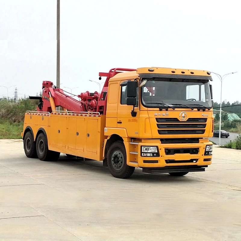 SHACMAN 20 ton dragging heavy duty wrecker truck Oblique Front View
