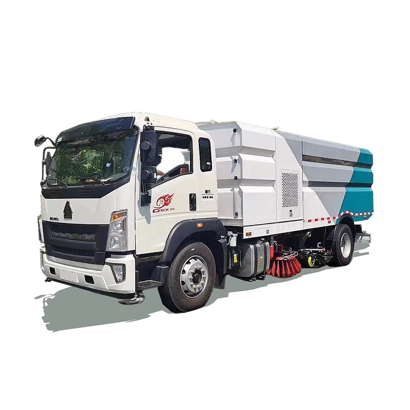 SINOTRUK 4*2 high pressure used or new road sweeper truck Thumbnail
