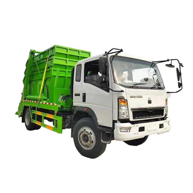 Howo 4 cubic meters Skip Loader Garbage Truck for Sale Thumbnail

