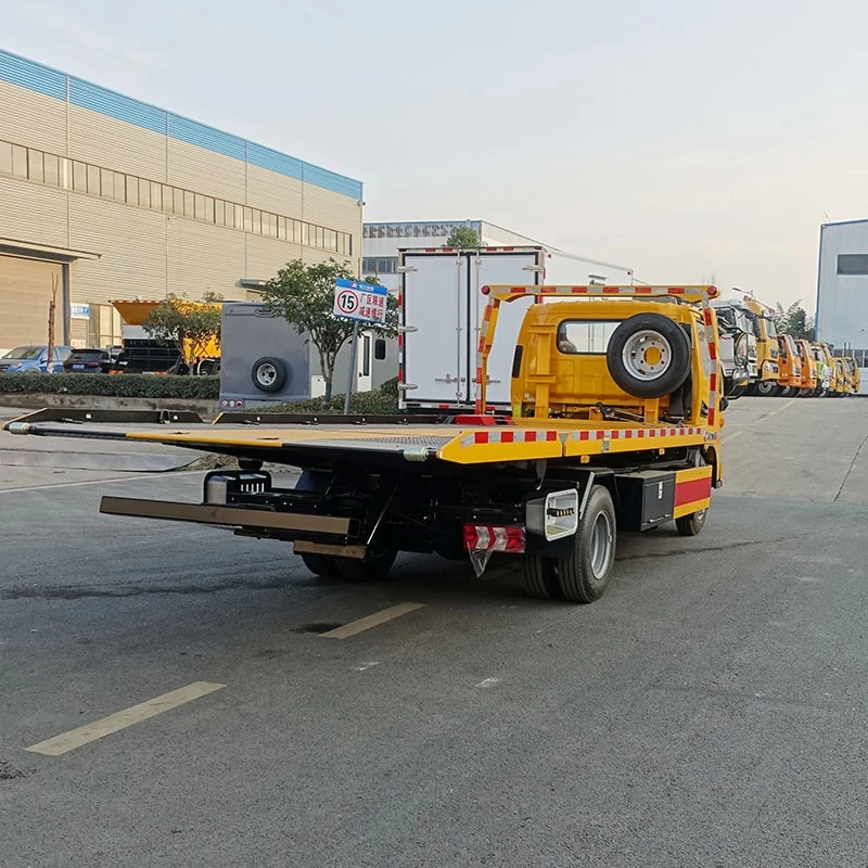 Euro 2 3 4 5 JAC 5 ton 4*2 wrecker tow truck recovery truck Oblique Back Plot