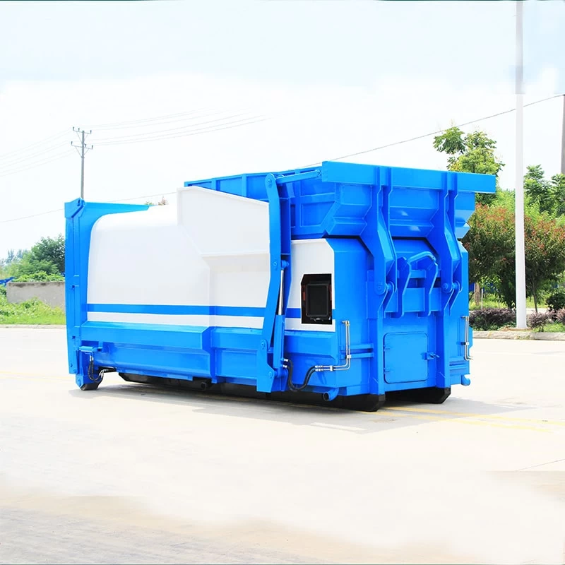 Dongfeng hook arm 12cbm compressed garbage station Oblique Back Plot