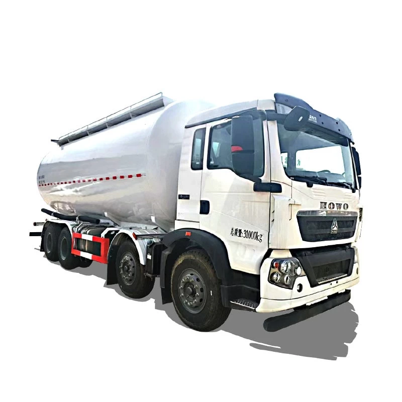 HOWO 30 cbm 8*4 wheat corn cement material tank truck Thumbnail 