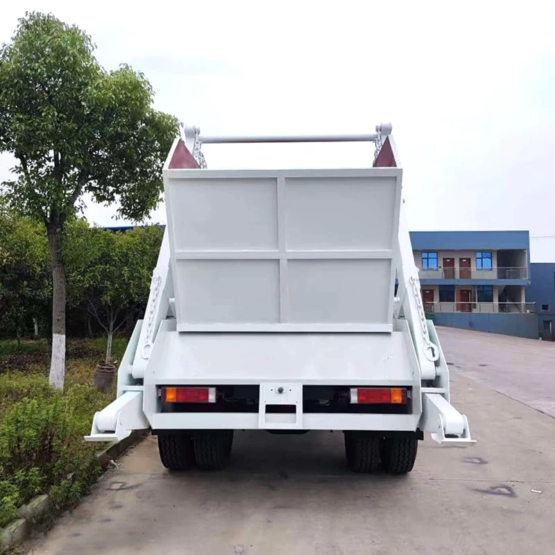 Shacman 4x2 10 Ton 15 Ton  Swing Arm Garbage Truck Back Image