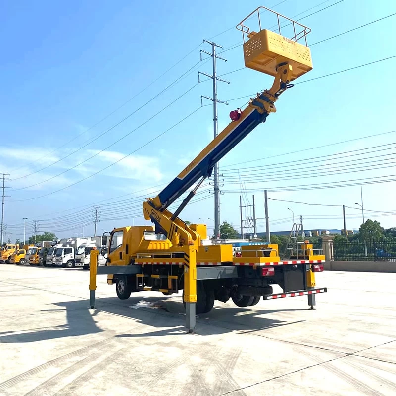 JMC brand new or used 4*2 26m aerial platform truck Oblique Back Plot 