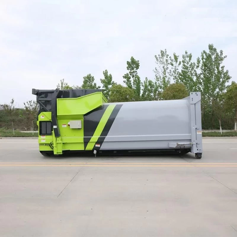 20cbm mobile compressed garbage station hook up garbage trucks Front Side View