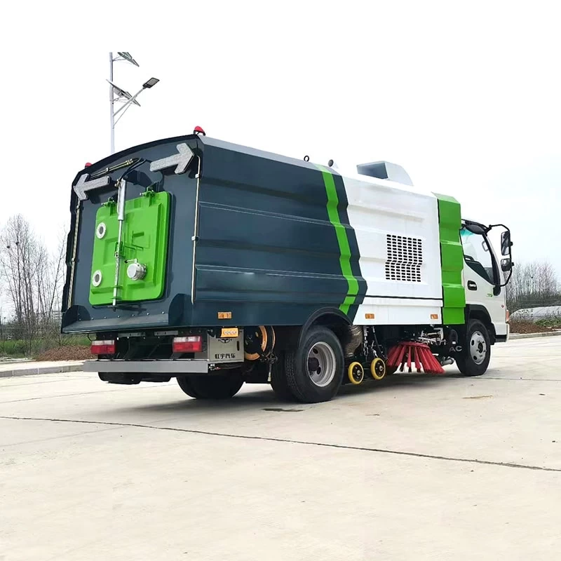 JAC 4*2 dust suction truck road cleaning truck Oblique Back Plot
