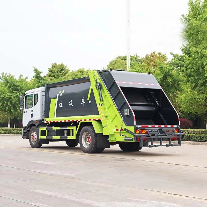Dongfeng 4×2 18cbm 15ton Compressed Garbage Truck Oblique Back Plot