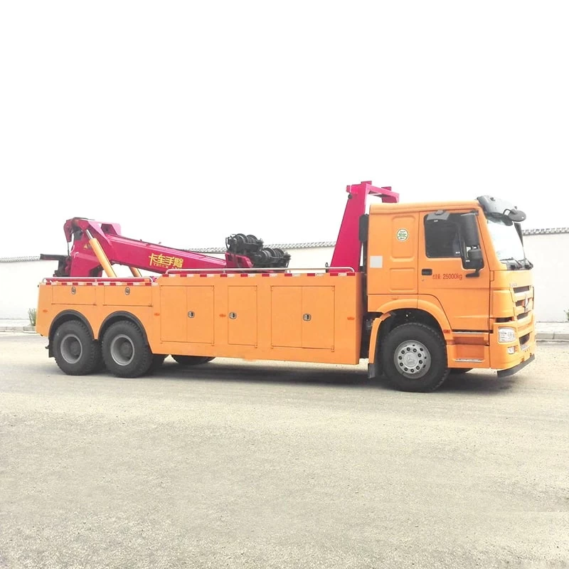 SINOTRUK 20 ton tow truck with crane wrecker truck Oblique Back Plot