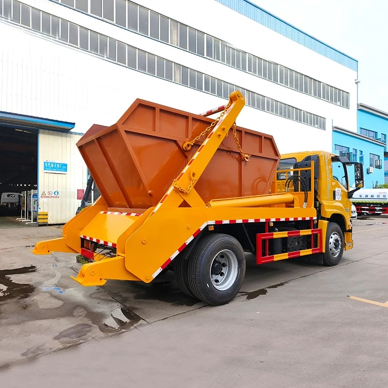 ISUZU GIGA 12CBM Hydraulic Swing Arm Light Garbage Truck Oblique Back Plot