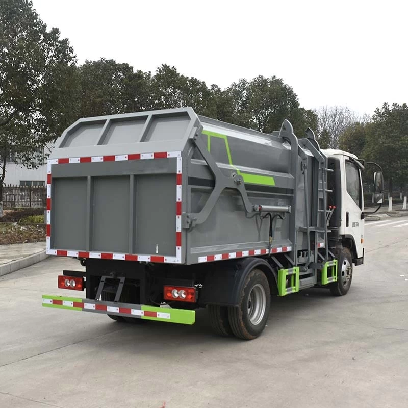 FOTON waste collection vehicle side loader garbage truck Oblique Back Plot