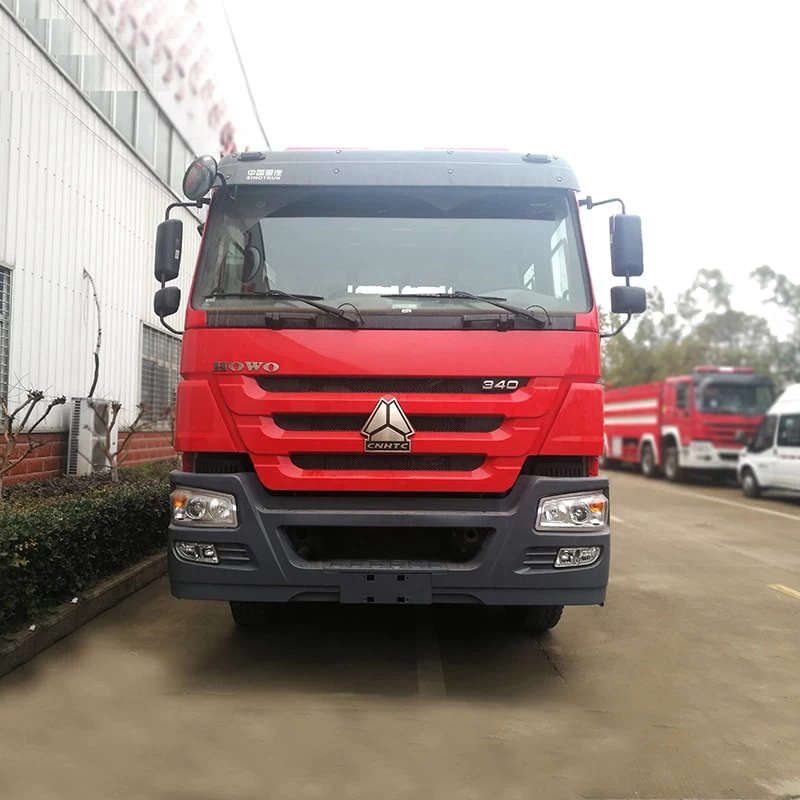 Howo 16000L Water and Foam Fire Rescue Fighting Truck Front View
