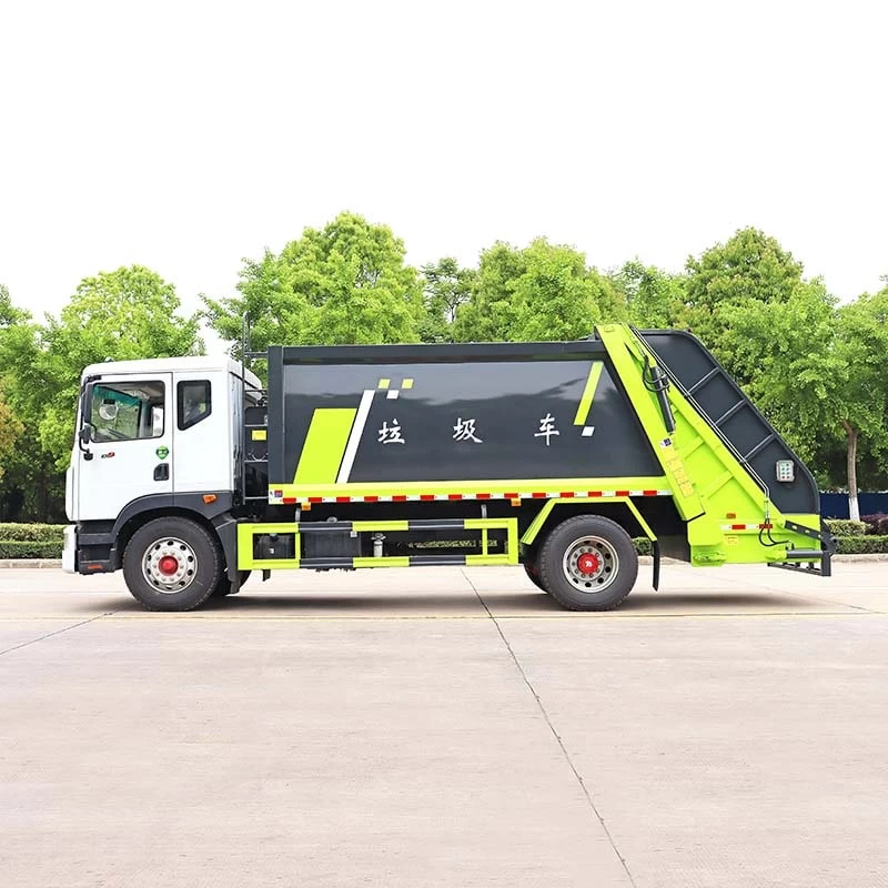 Dongfeng 4*2 12cbm compression garbage truck Front Side View