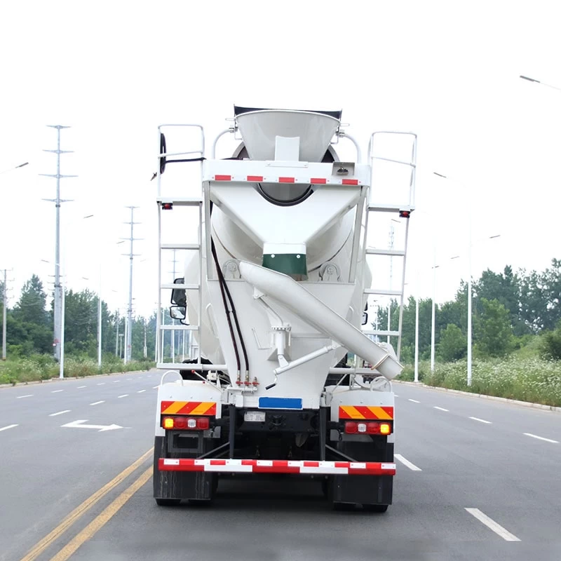 SHACMAN 8*4 8cbm full power take-off cement mixer truck Back Image 