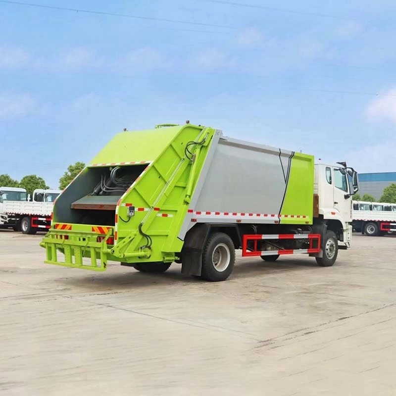 Howo 4*2 garbage collection 14m3 Compactor Garbage Truck Oblique Back Plot