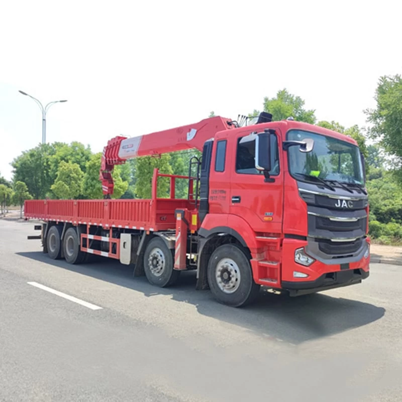 JAC 15 ton 8*4 telescopic boom truck mounted crane Oblique Front View
