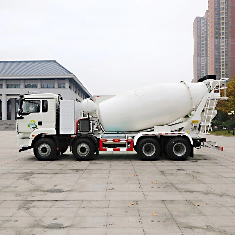 SHACMAN 8*4 8 cubic meters mobile mixer truck for sale Front Side View
