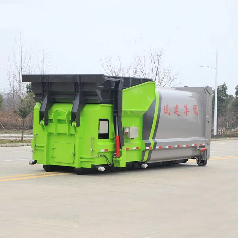 18cbm hook arm mobile compressed garbage station Oblique Front View

