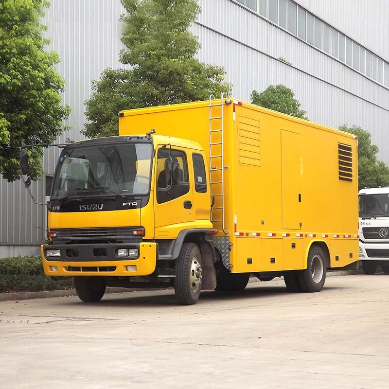 Isuzu 250kw Emergency Electric Power Truck Oblique Front View
