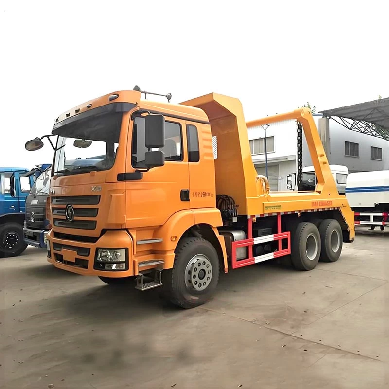 Shacman 17 CBM Swing Arm Trash Truck Oblique Front View