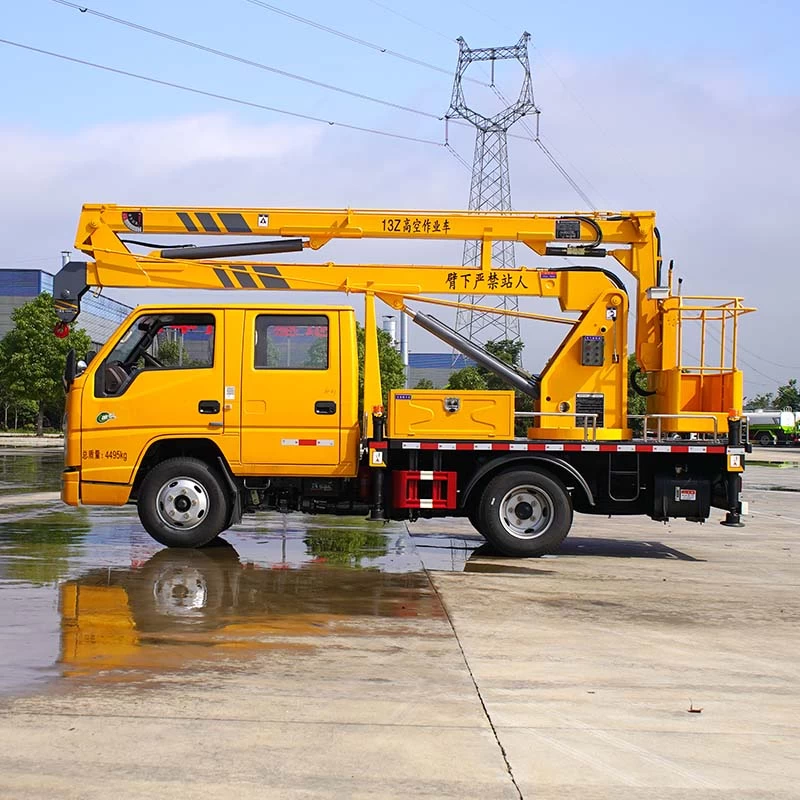 JMC 13m bucket truck aerial work platform truck Front Side View