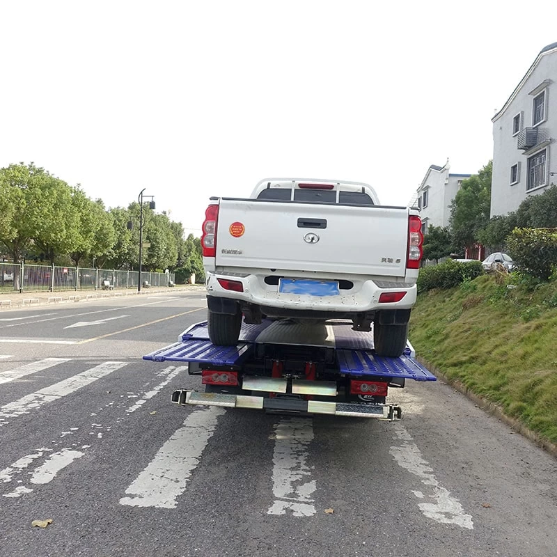 JAC 4x2 3-5ton small flatbed road wrecker tow truck Back Image