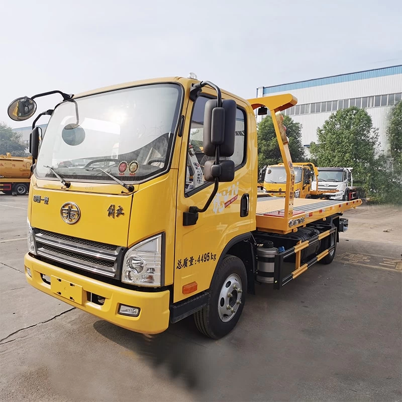 Faw 5 6 tons wrecker tow truck Oblique Front View
